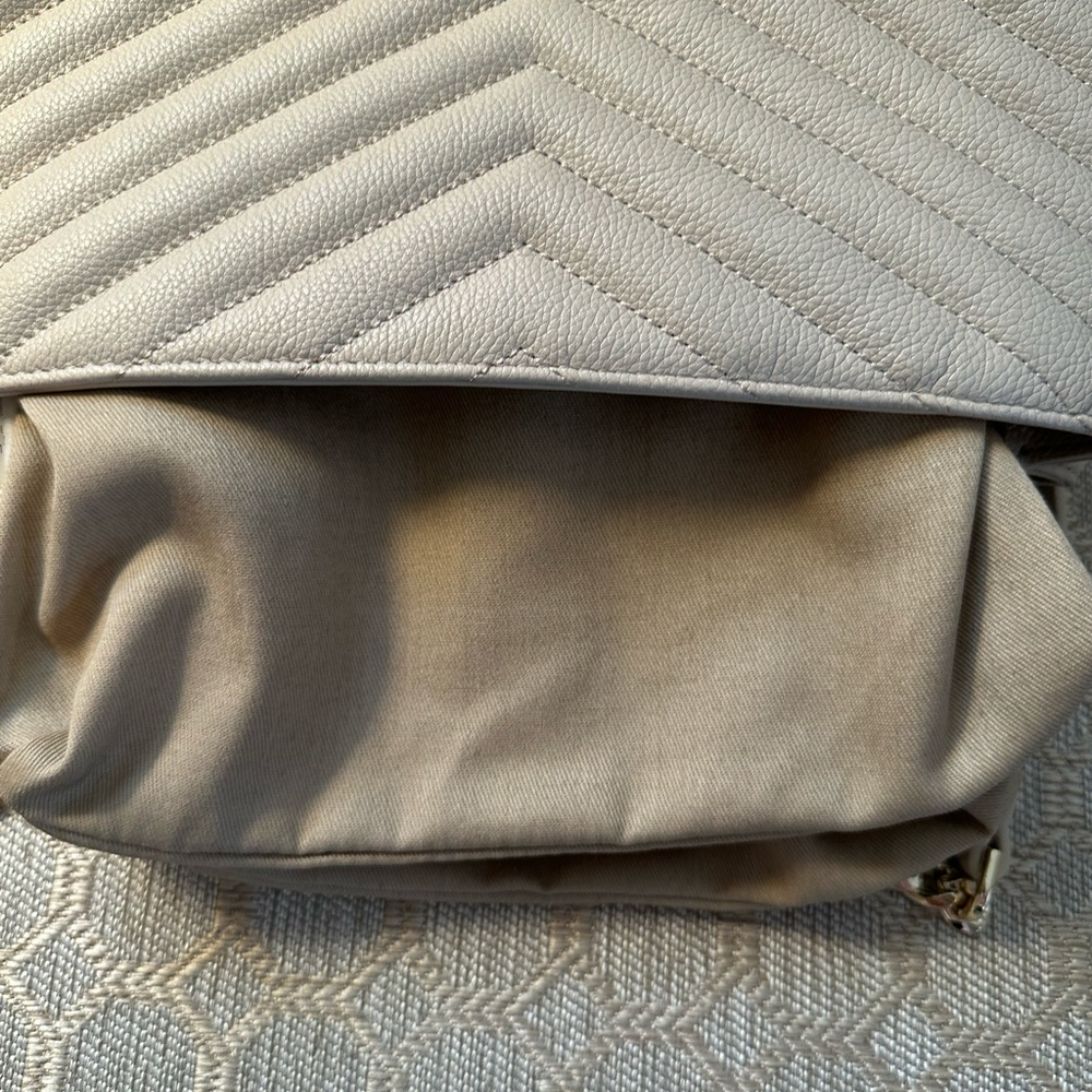 Rebecca Minkoff. Edie Chevron Quilted Satchel. 10.5 W x 6.25 H x 3.5 D - Picture 9 of 10